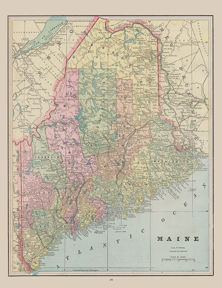Maine - Cram 1892