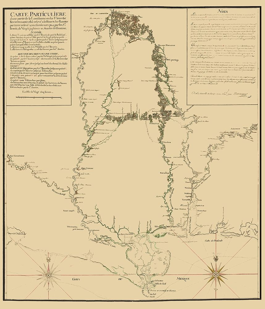 Mississippi to Ft Assumption and Florida 1743