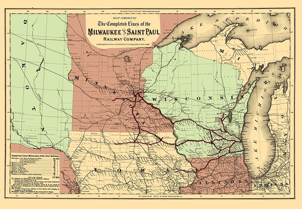 Milwaukee and Saint Paul Railway - Colton 1872