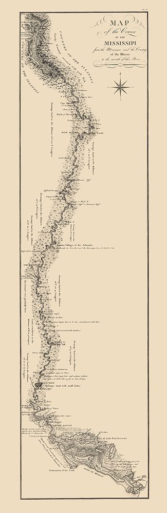 Mississippi River, Missouri River to Mouth 1796