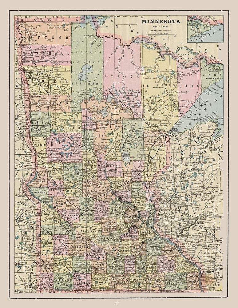 Minnesota - Cram 1892