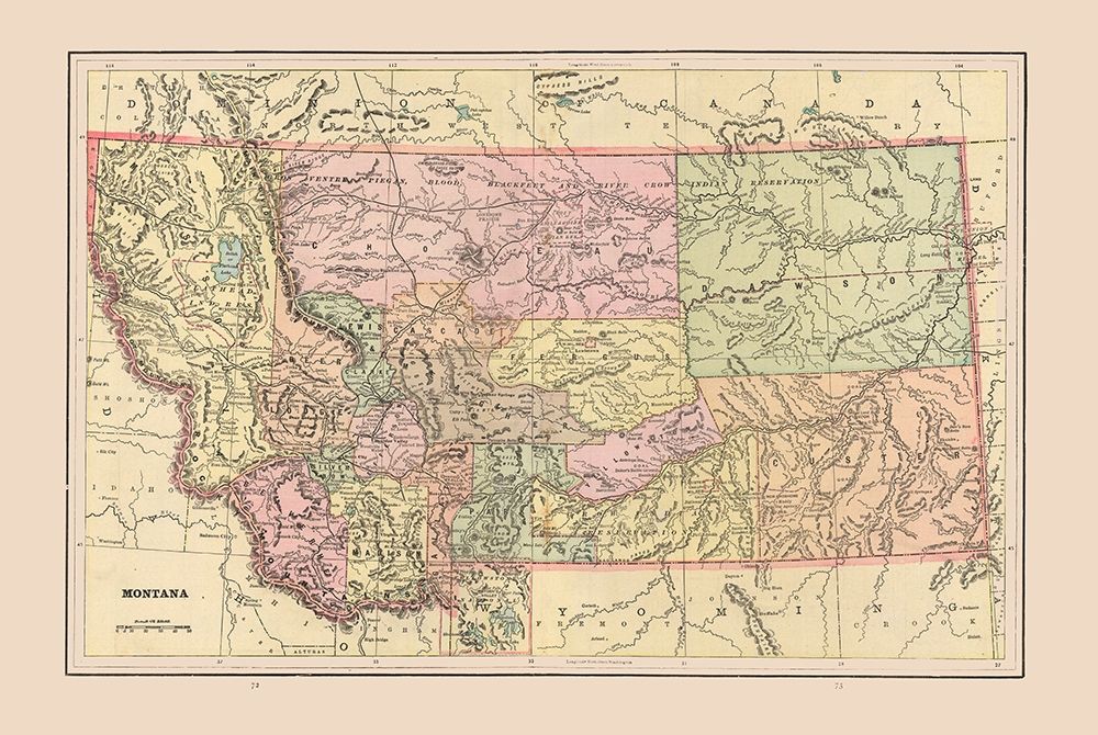Montana - Cram 1892