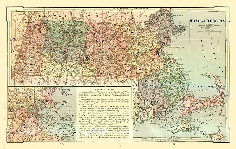 Massachusetts - United States - Monteith 1882