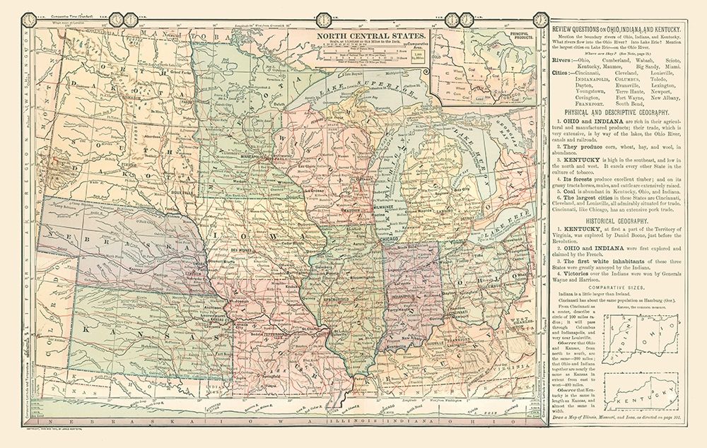North Central States - Monteith 1882