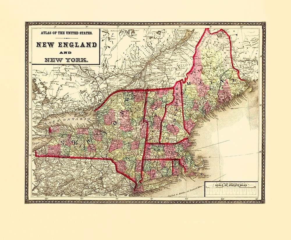 New England, New York - Lloyd 1873