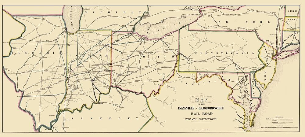Evansville and Crawfordsville Railroad 1850