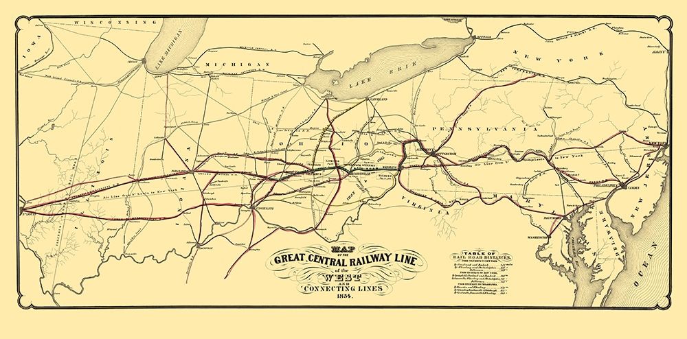 Great Central Railway Line of the West 1854