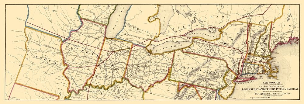 Logansport and Northern Indiana Railroad 1854