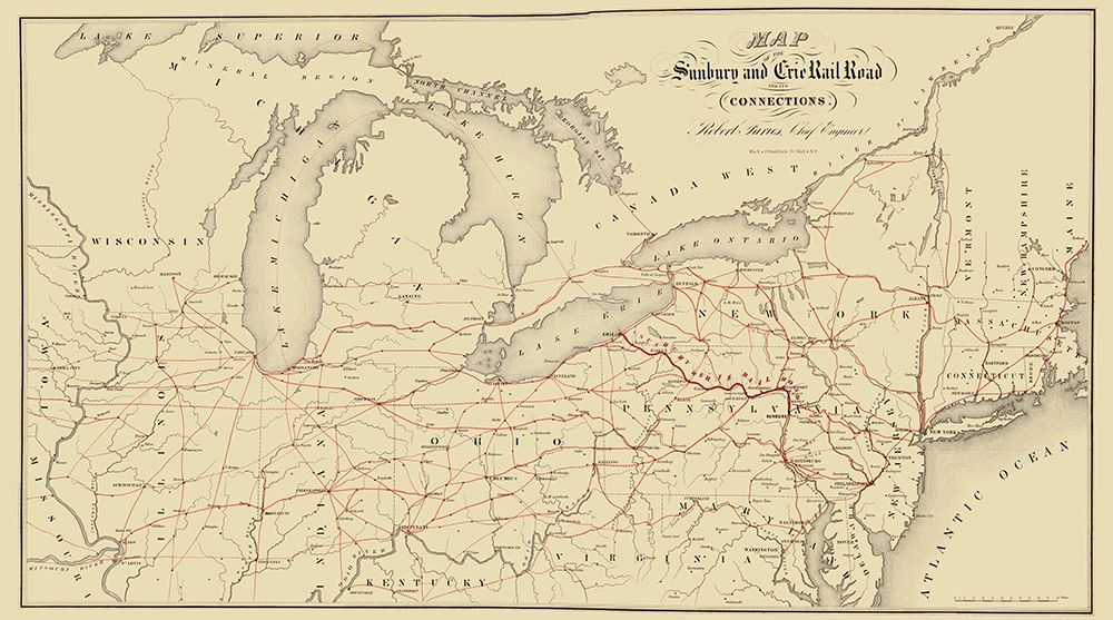 Sunbury and Erie Railroad - Sibell 1850