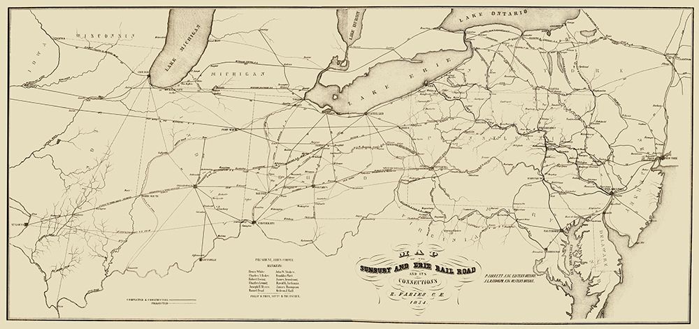 Sunbury and Erie Railroad - McLaughlin 1854