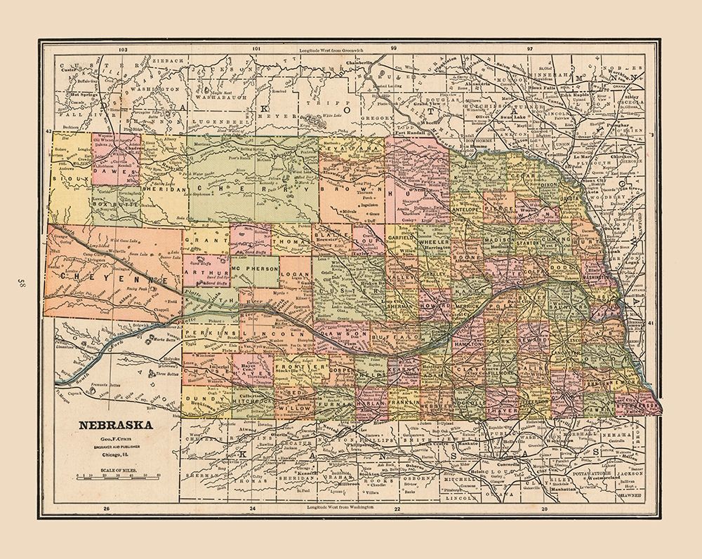 Nebraska - Cram 1888