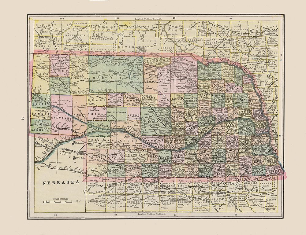 Nebraska - Cram 1892