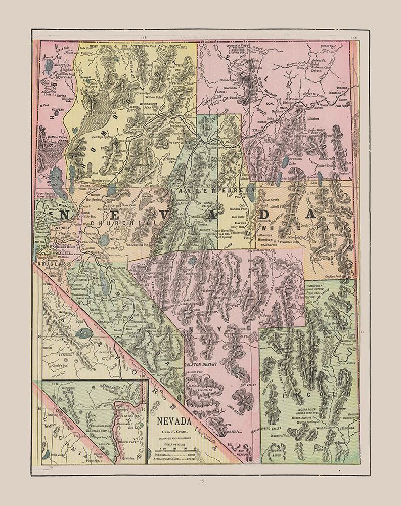 Nevada - Cram 1892