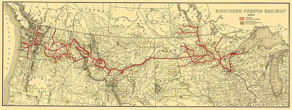 Northern Pacific Railway - Poates 1900