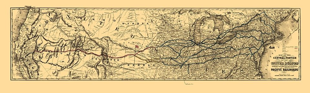 Proposed Central United States to Pacific 1850
