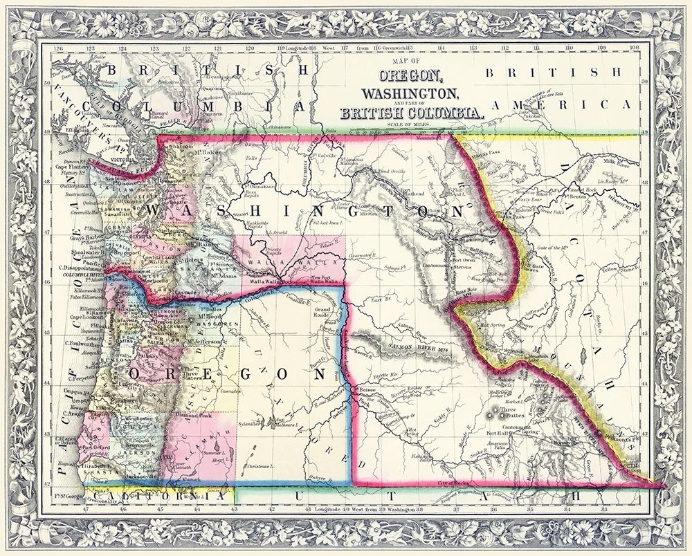 Oregon, Washington, Part of British Columbia -