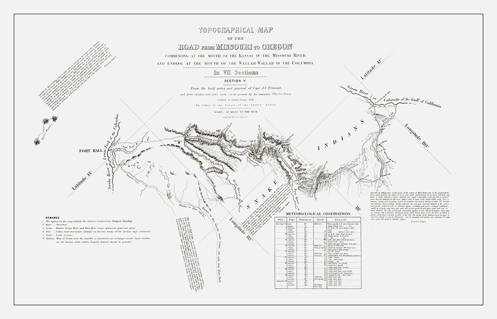 Missouri to Oregon Trail - Preuss 1846