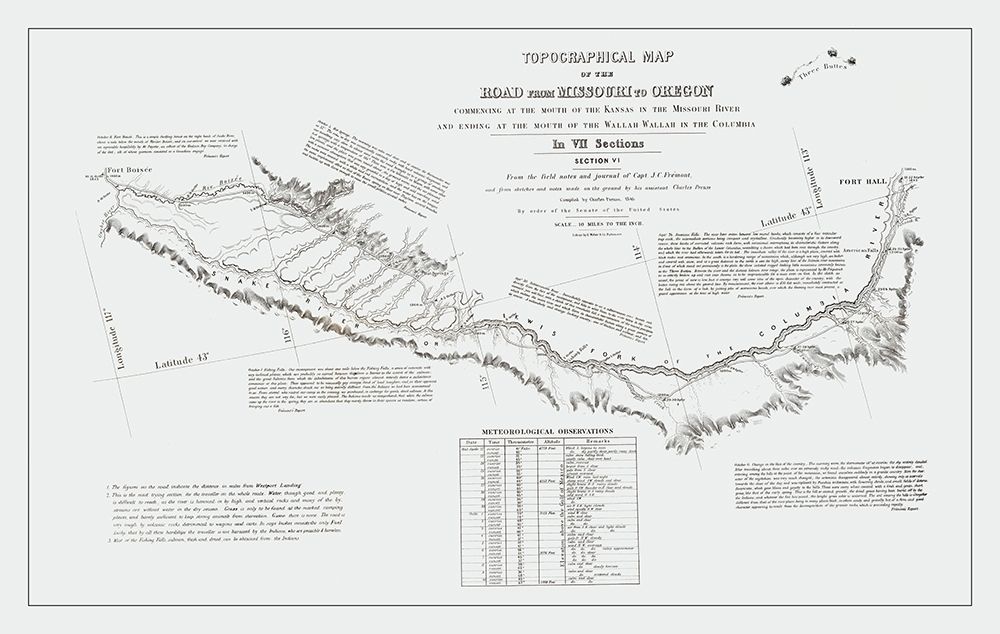 Missouri to Oregon Trail - Preuss 1846