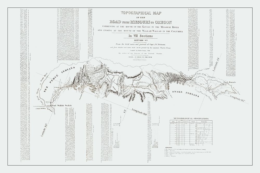 Missouri to Oregon Trail - Preuss 1846