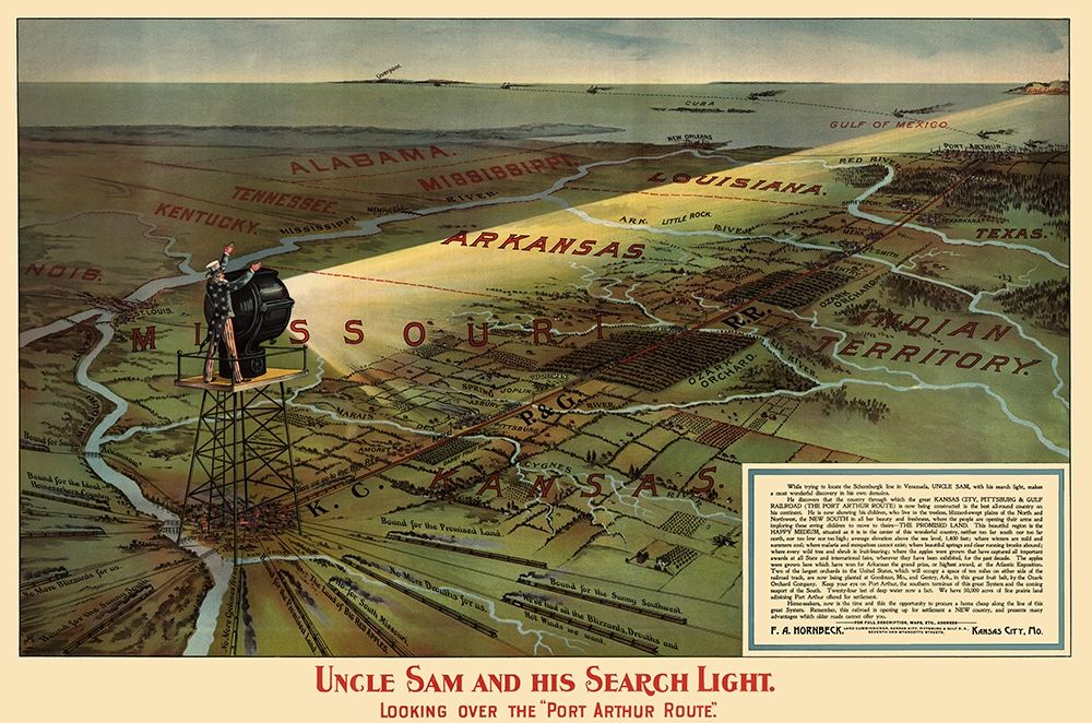 Port Arthur Route, Uncle Sam and Search Light 1896