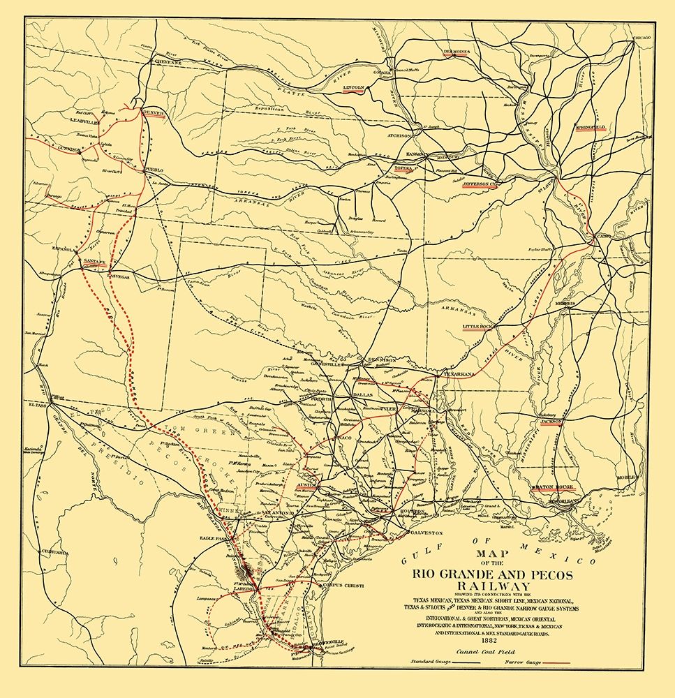 Rio Grande and Pecos Railway - Bien 1882