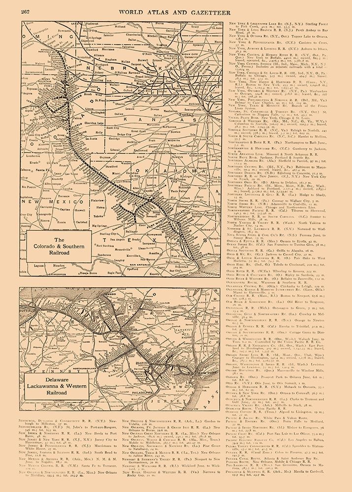 Colorado, Delaware, Lackawanna