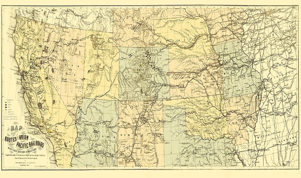 Union Pacific with Eastern Connections 1867