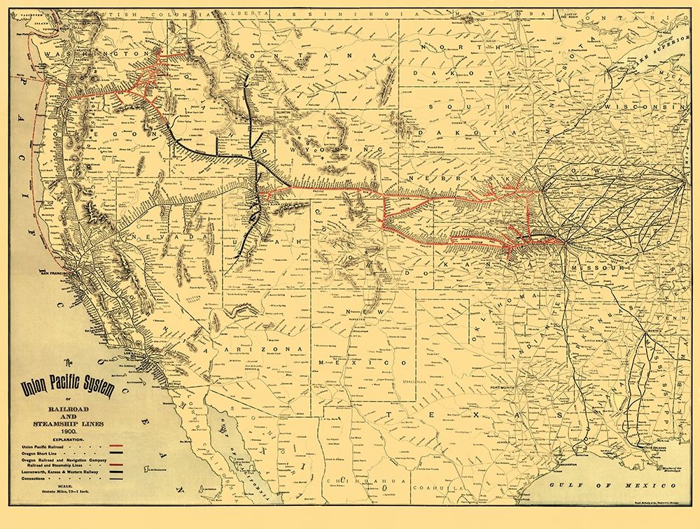 Union Pacific Railroad and Steamship Lines 1900