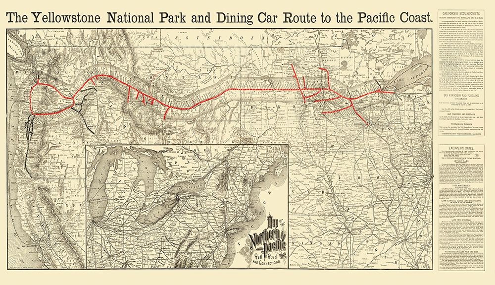Northern Pacific Railroad, Yellowstone Route 1897