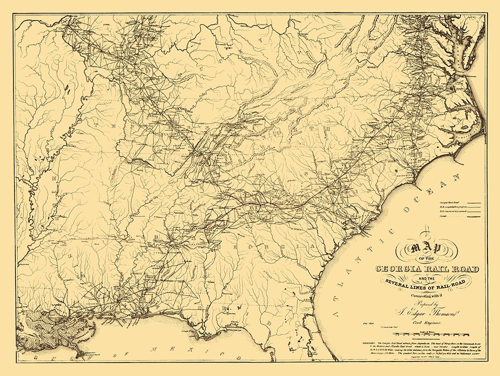 Georgia Railroad - Thompson 1839
