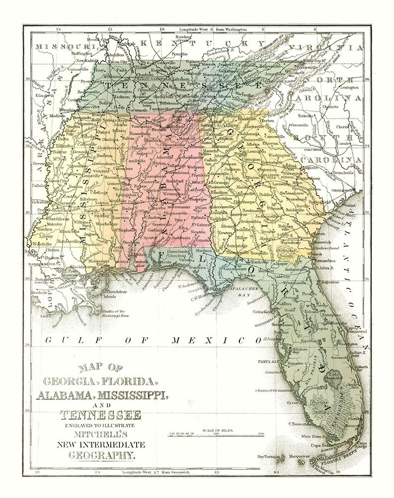 South East Coast - Mitchell 1869