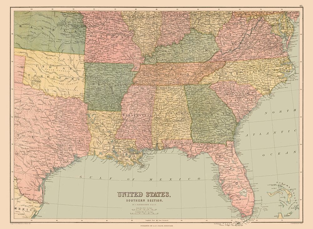 Southern Section of US - Black 1867