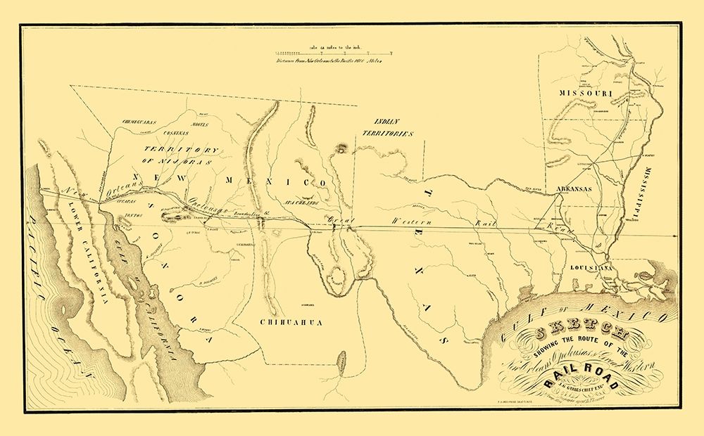 New Orleans, Opelousas and Great Western 1853