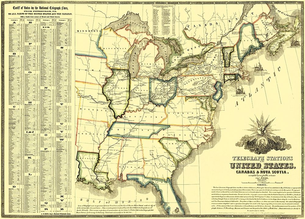 Telegraph Stations United States Canada - Barr