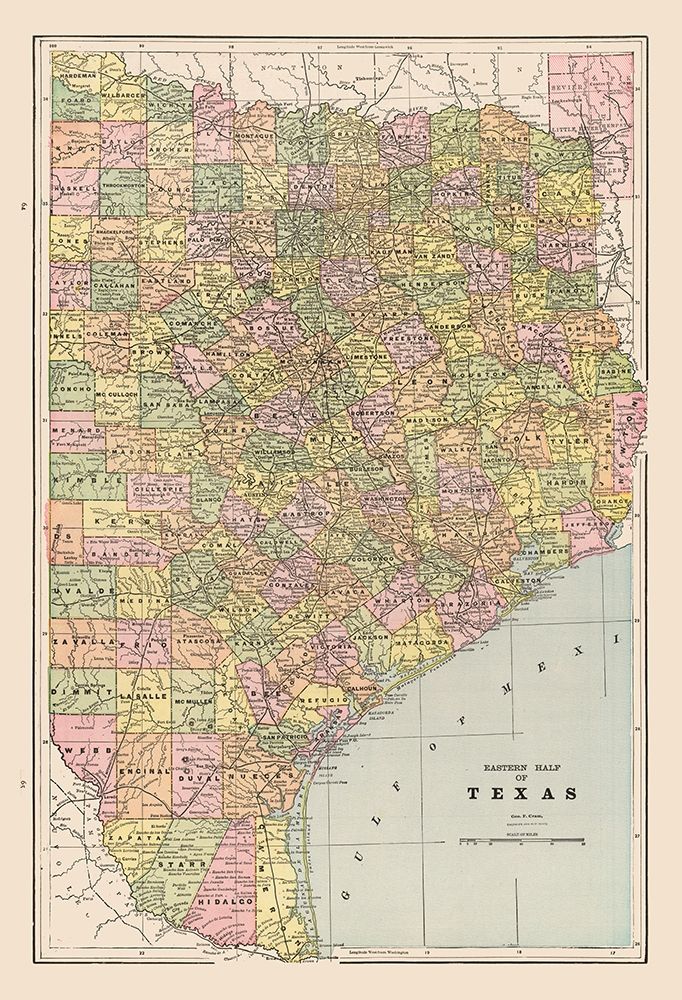Eastern Texas - Cram 1892