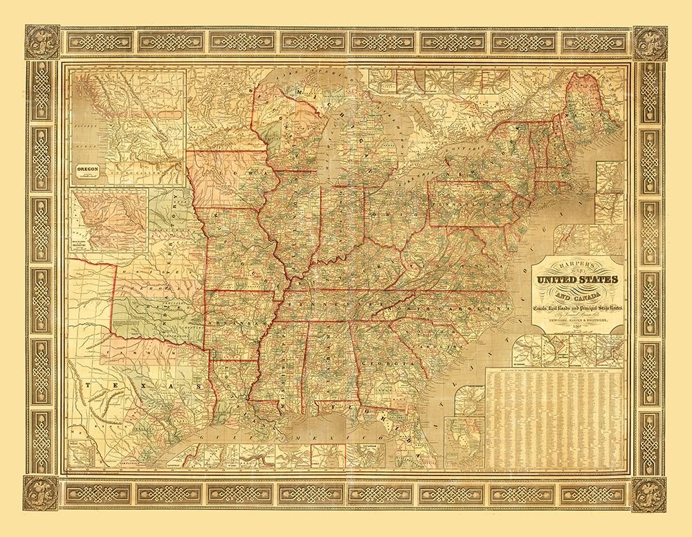 United States - Canada - Harper 1847