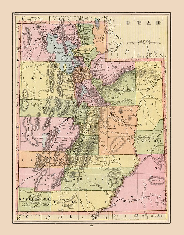 Utah - Cram 1892