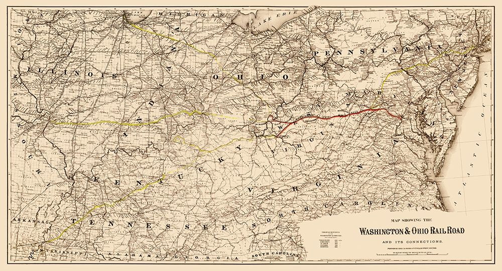 Washington and Ohio Railroad - Colton 1870