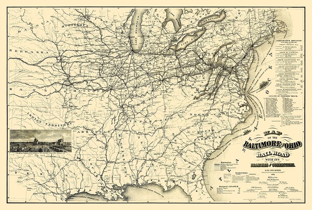 Baltimore and Ohio Railroad - Balto 1878