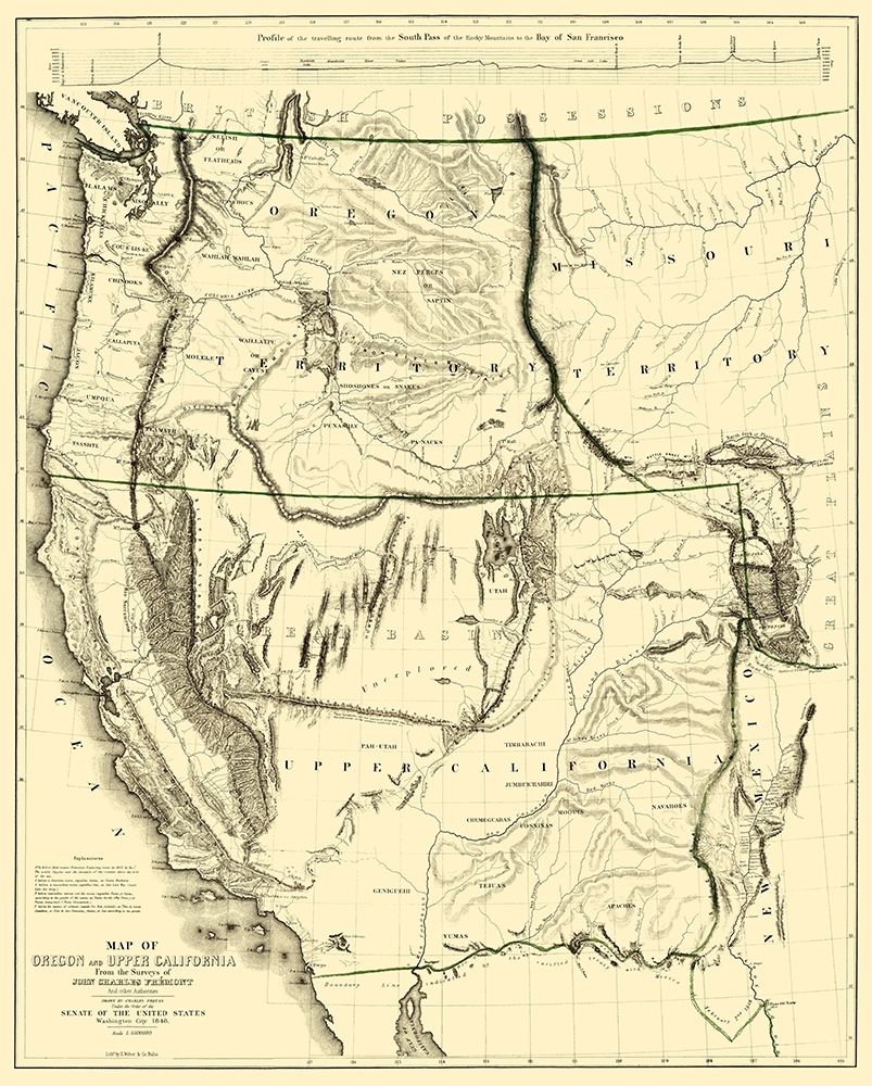 Oregon, Upper California - Weber 1848