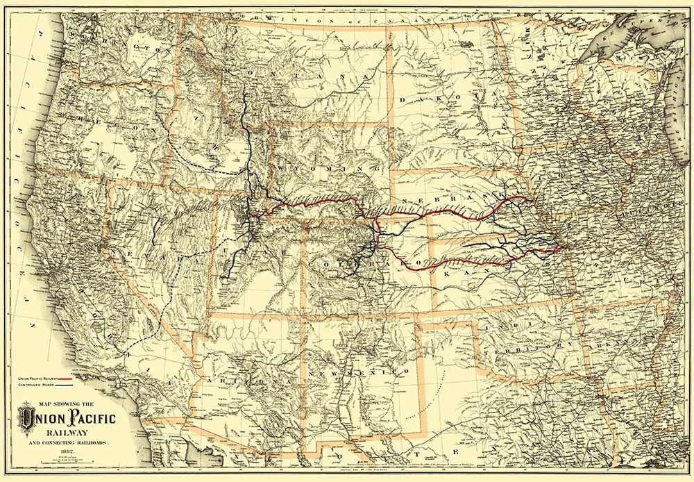 Union Pacific Railway - Colton 1882