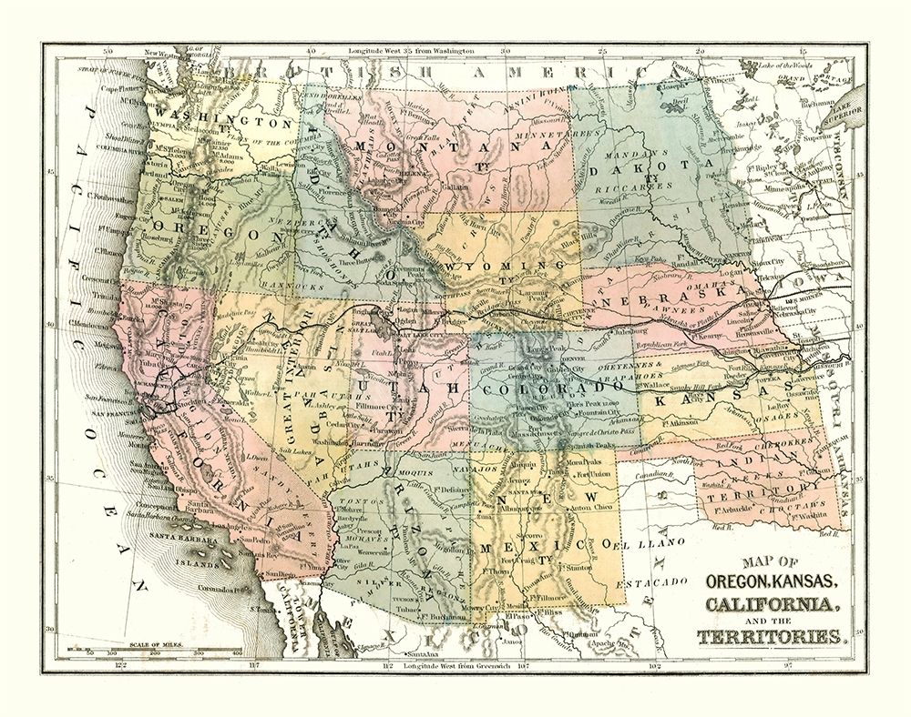 West United States - Mitchell 1869