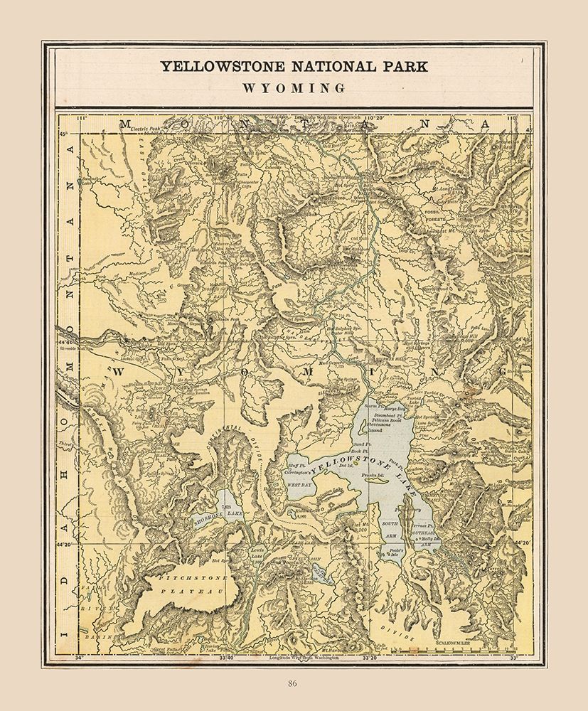 Yellowstone National Park - Cram 1888