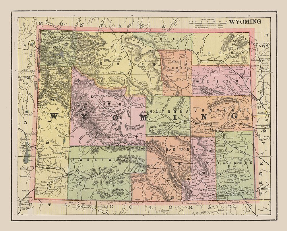 Wyoming - Cram 1892