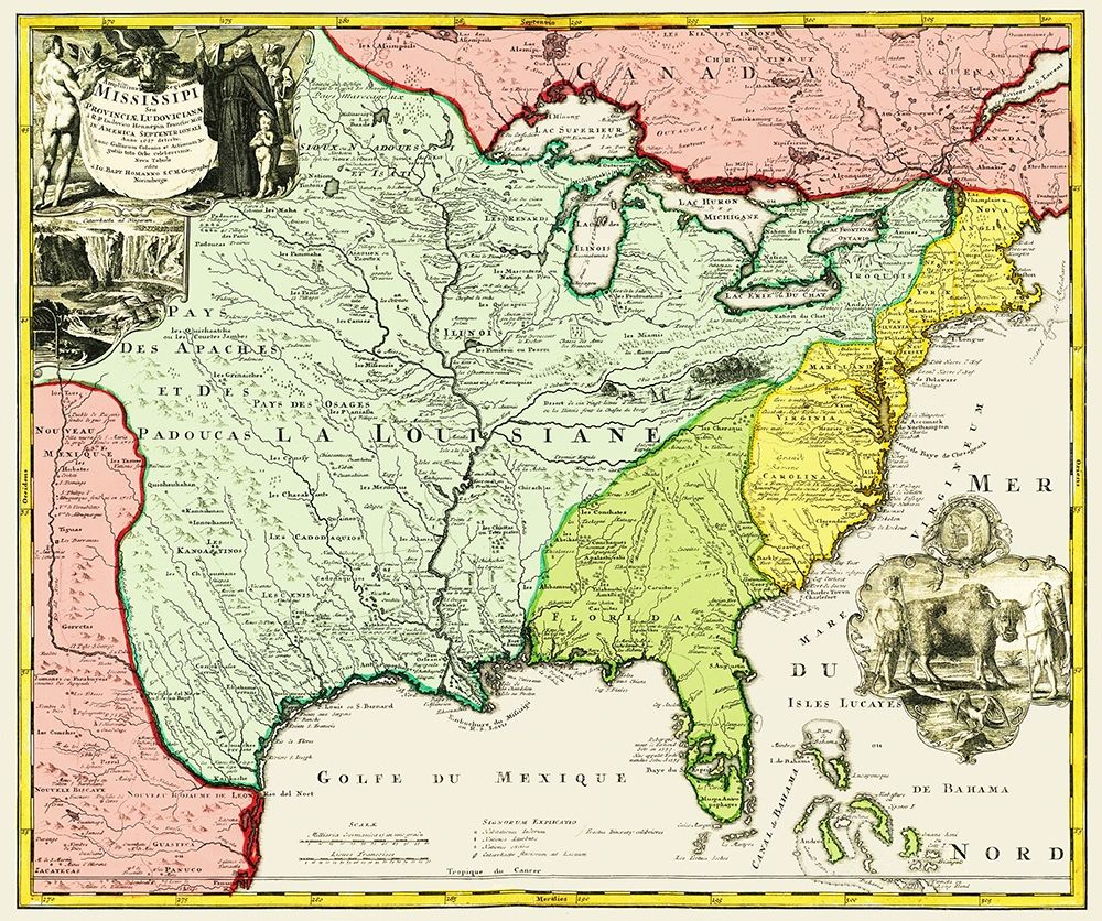 Mississippi, Louisiana - Hennepin 1687