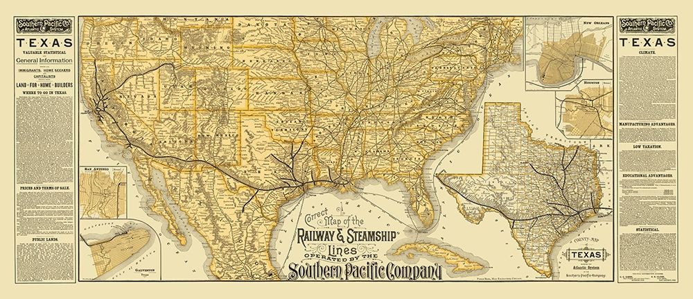 Southern Pacific Railroads, Steamship Lines