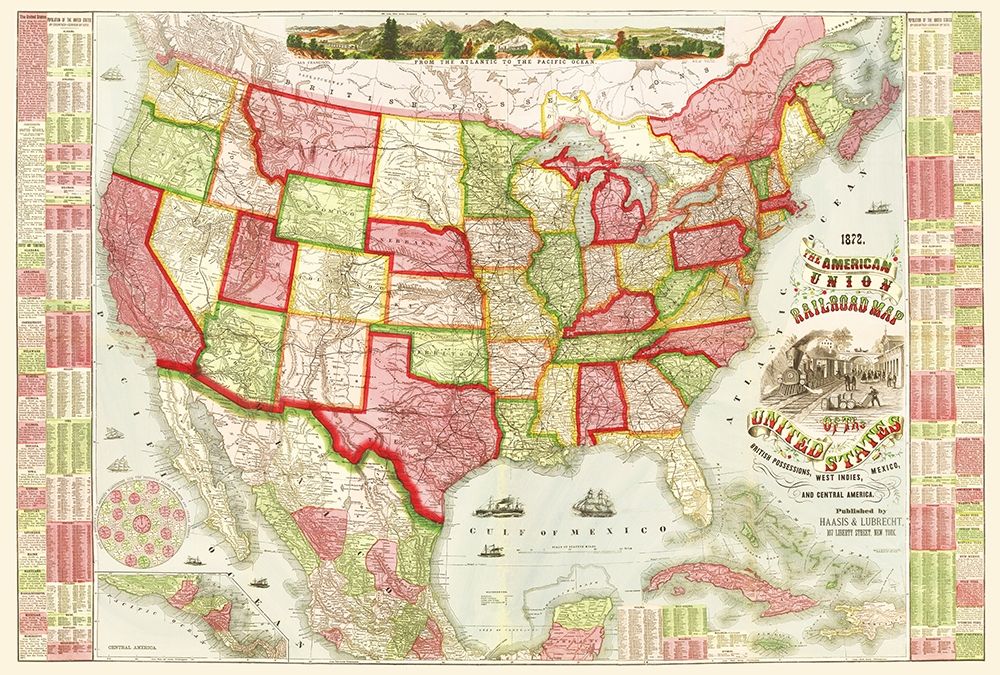 American Union Railroads - Haasis 1866