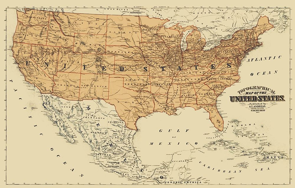 United States Mexico Canada - Andreas 1873