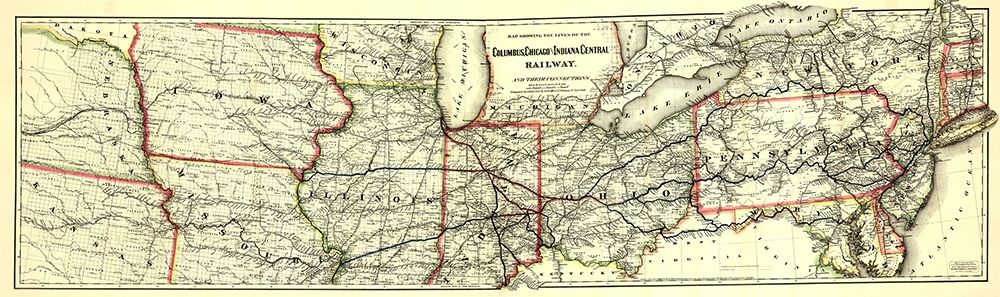 Columbus, Chicago and Indiana Central Railway 1868