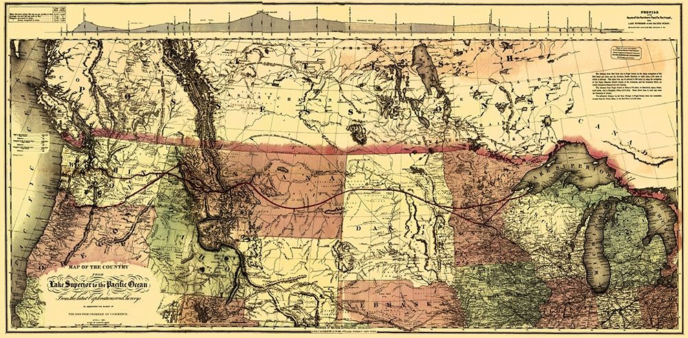 Northern Pacific, Lake Superior to Pacific 1868